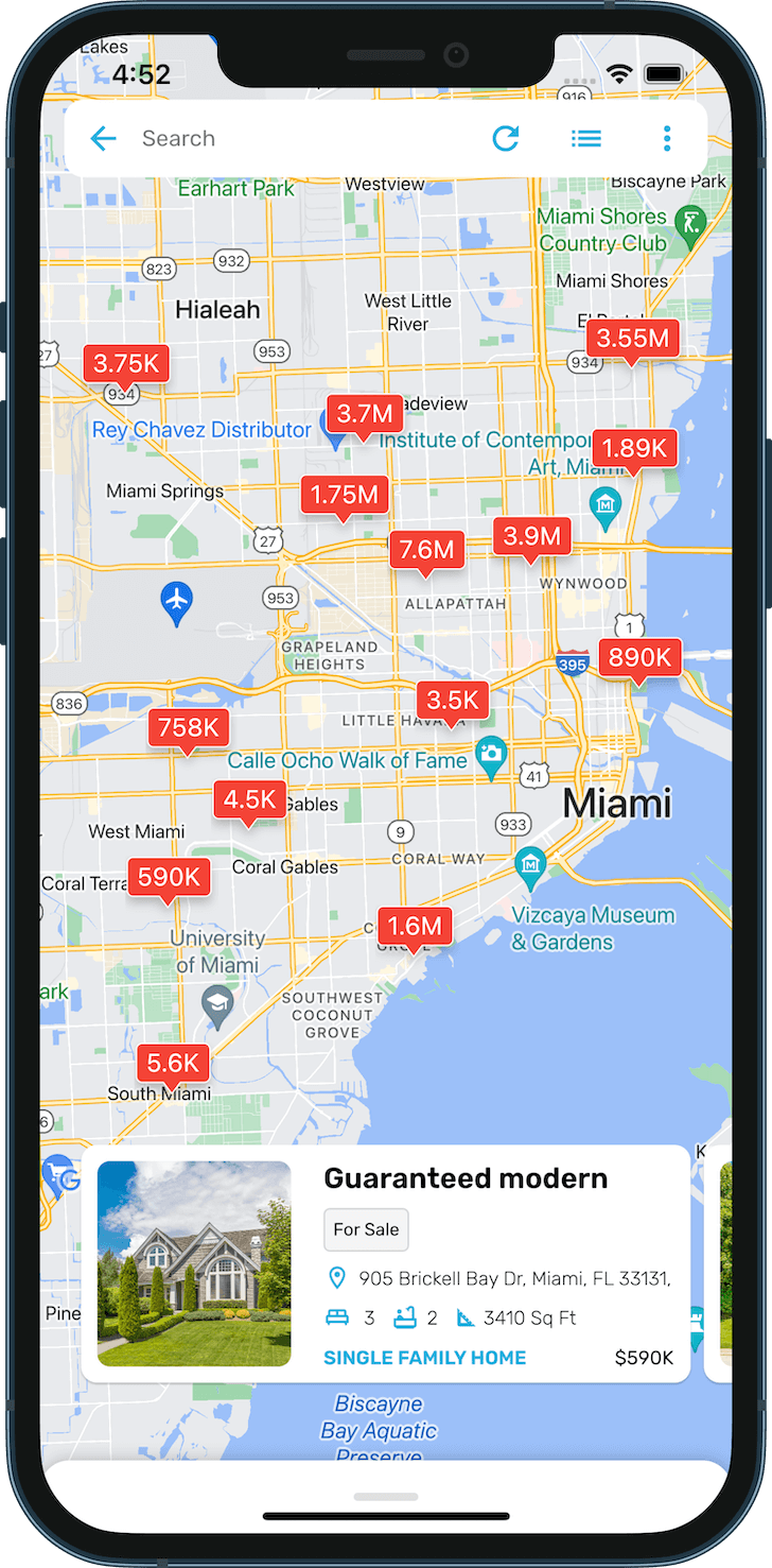 Houzi - Property Map View - Real Estate App